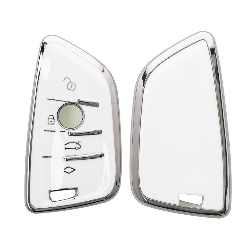 kwmobile Autoschlüssel Hülle kompatibel mit BMW 3-Tasten Smart Key Autoschlüssel - Schlüsselhülle Silikon Cover