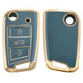 kwmobile Autoschlüssel Hülle kompatibel mit VW Golf 7 MK7 3-Tasten Autoschlüssel - Schlüsselhülle Silikon Cover