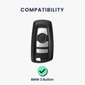kwmobile Autoschlüssel Hülle kompatibel mit BMW 3-Tasten Funk Autoschlüssel - Schlüsselhülle Cover