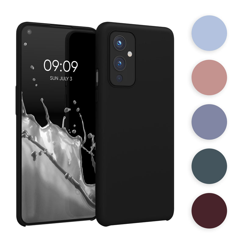 kwmobile Hülle kompatibel mit OnePlus 9 (EU/NA Version) Hülle - Silikon Handy Case - Handyhülle weiche Oberfläche - kabelloses Laden - Neon Pink Neon Pink  