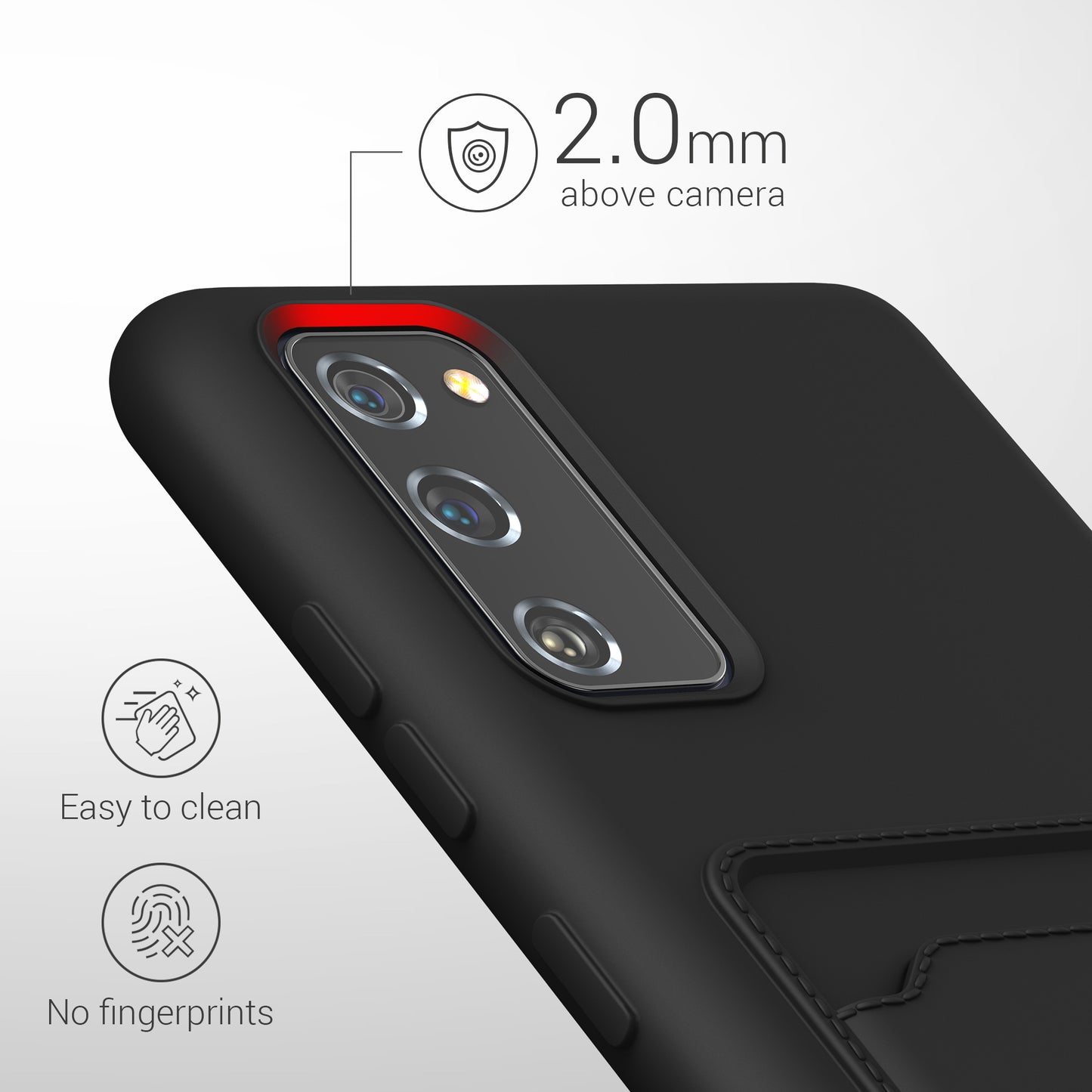 kwmobile Handyhülle kompatibel mit Samsung Galaxy S20 FE - Handy Cover mit Fach für Karten