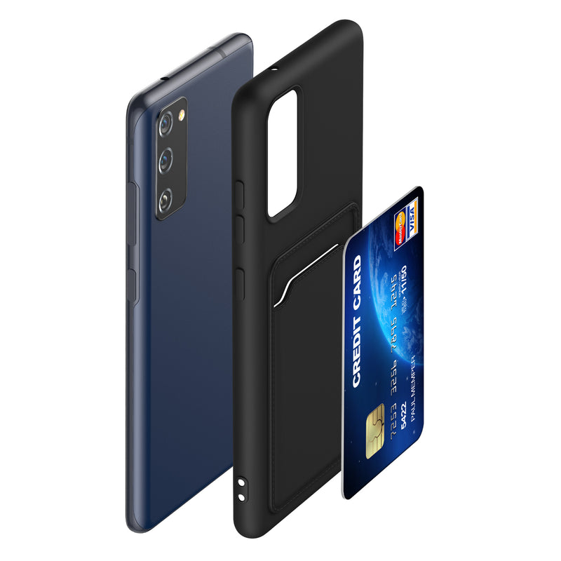 kwmobile Handyhülle kompatibel mit Samsung Galaxy S20 FE - Handy Cover mit Fach für Karten