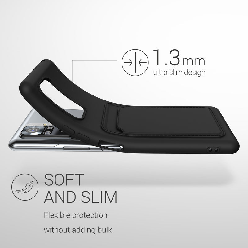 kwmobile Handyhülle kompatibel mit Xiaomi Redmi Note 10 Pro Hülle - Handy Cover mit Fach für Karten