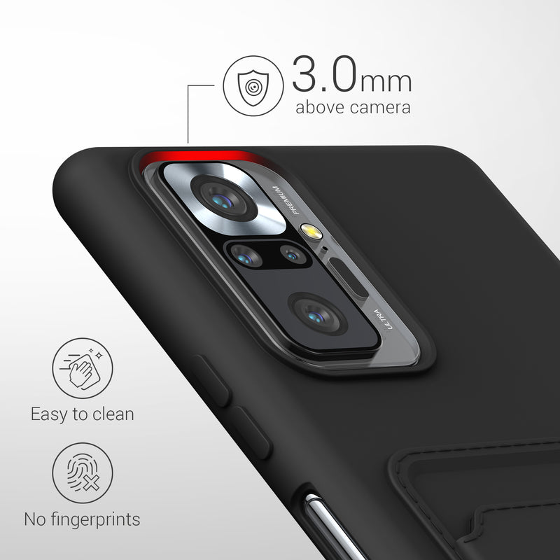 kwmobile Handyhülle kompatibel mit Xiaomi Redmi Note 10 Pro Hülle - Handy Cover mit Fach für Karten
