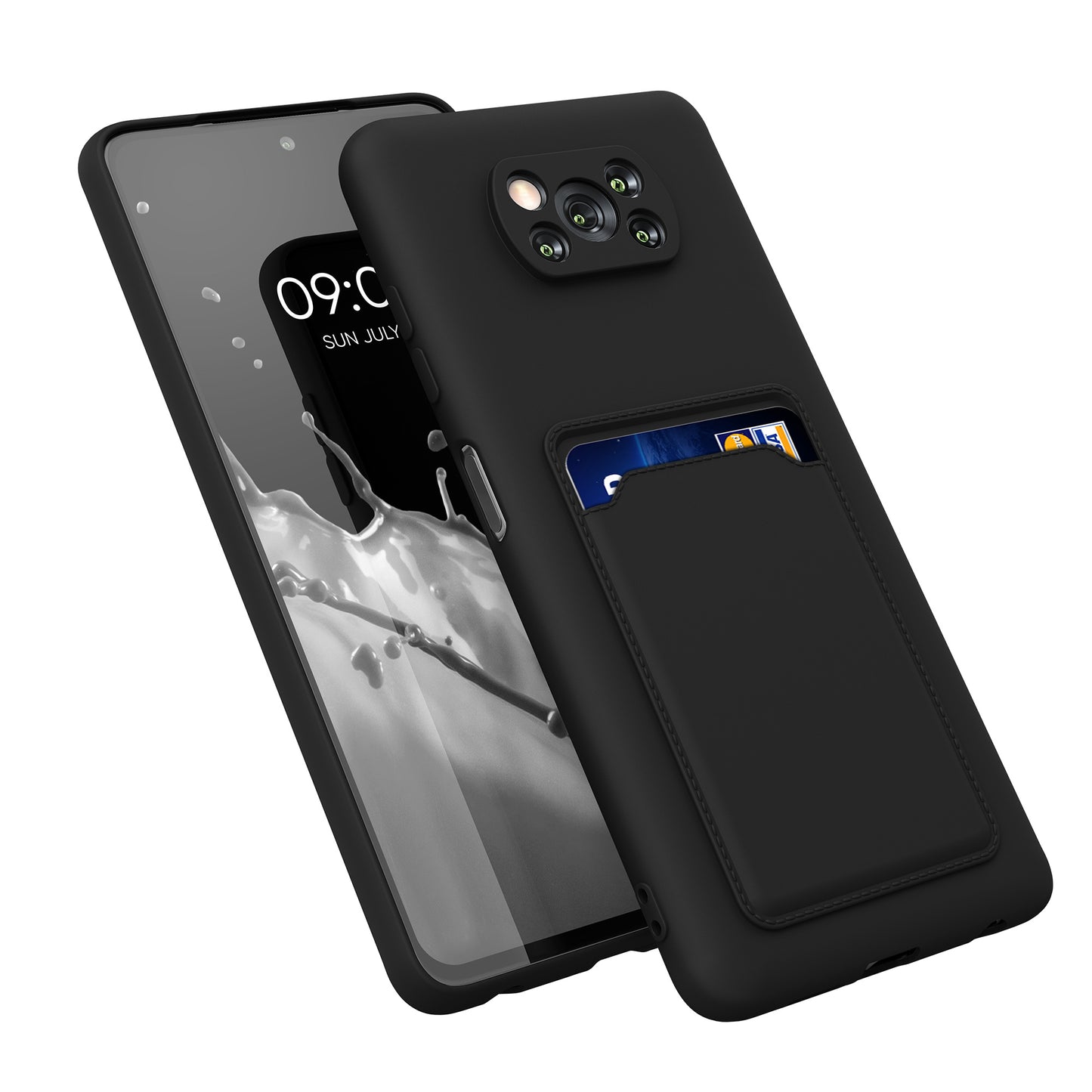 kwmobile Handyhülle kompatibel mit Xiaomi Poco X3 NFC / Poco X3 Pro Hülle - Handy Cover mit Fach für Karten