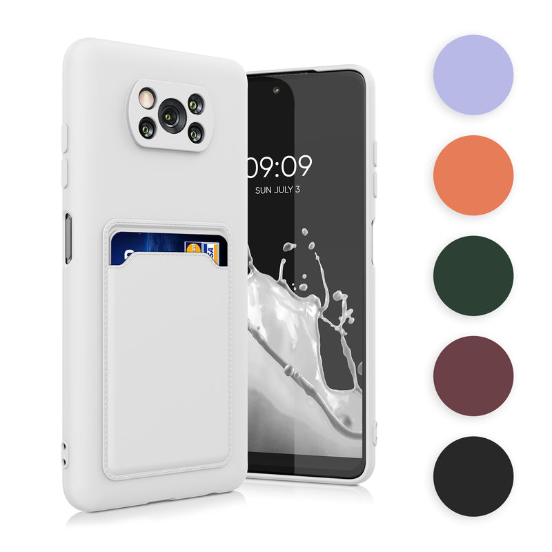 kwmobile Handyhülle kompatibel mit Xiaomi Poco X3 NFC / Poco X3 Pro Hülle - Handy Cover mit Fach für Karten - in Schwarz matt Schwarz matt  