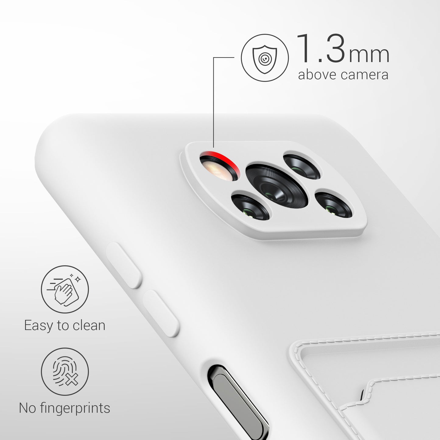 kwmobile Handyhülle kompatibel mit Xiaomi Poco X3 NFC / Poco X3 Pro Hülle - Handy Cover mit Fach für Karten