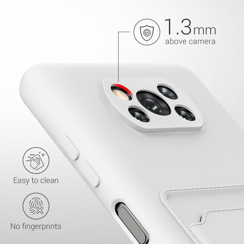 kwmobile Handyhülle kompatibel mit Xiaomi Poco X3 NFC / Poco X3 Pro Hülle - Handy Cover mit Fach für Karten