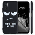 kwmobile Hülle kompatibel mit Xiaomi Redmi Note 10 5G - Handyhülle Silikon Case - Don't touch my Phone