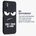 kwmobile Hülle kompatibel mit Xiaomi Redmi Note 10 5G - Handyhülle Silikon Case - Don't touch my Phone