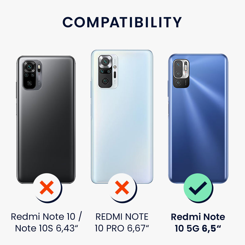 kwmobile Hülle kompatibel mit Xiaomi Redmi Note 10 5G - Handyhülle Silikon Case - Don't touch my Phone