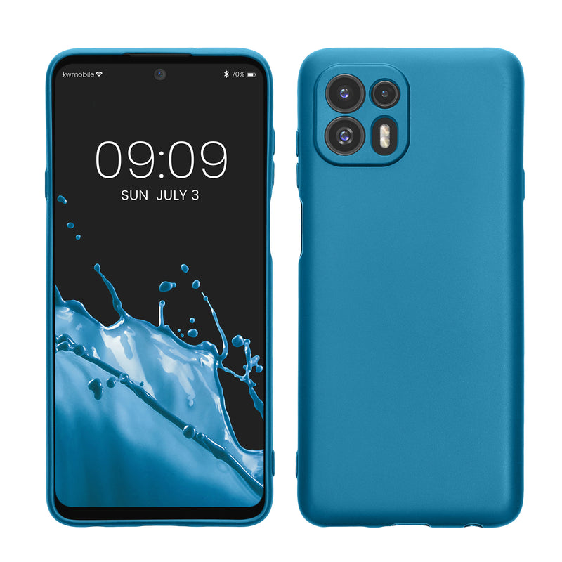 TPU Hülle für Motorola Edge 20 Lite in Karibikblau