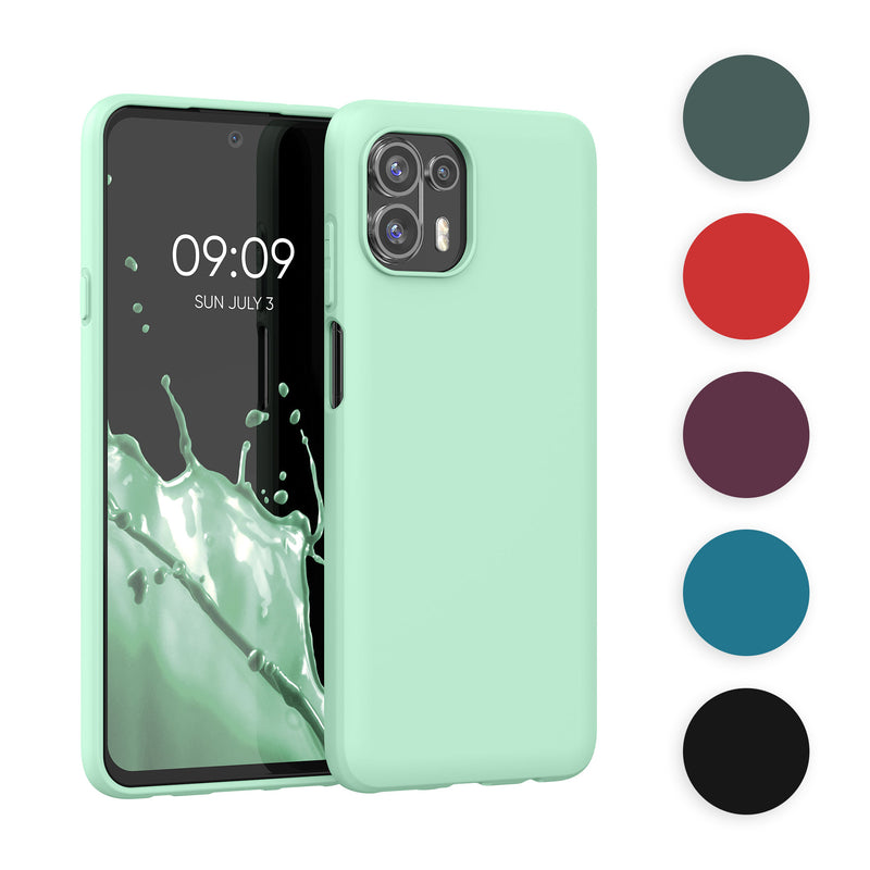 kwmobile Hülle kompatibel mit Motorola Edge 20 Lite Hülle - weiches TPU Silikon Case - Cover geeignet für kabelloses Laden - Karibikblau Karibikblau  