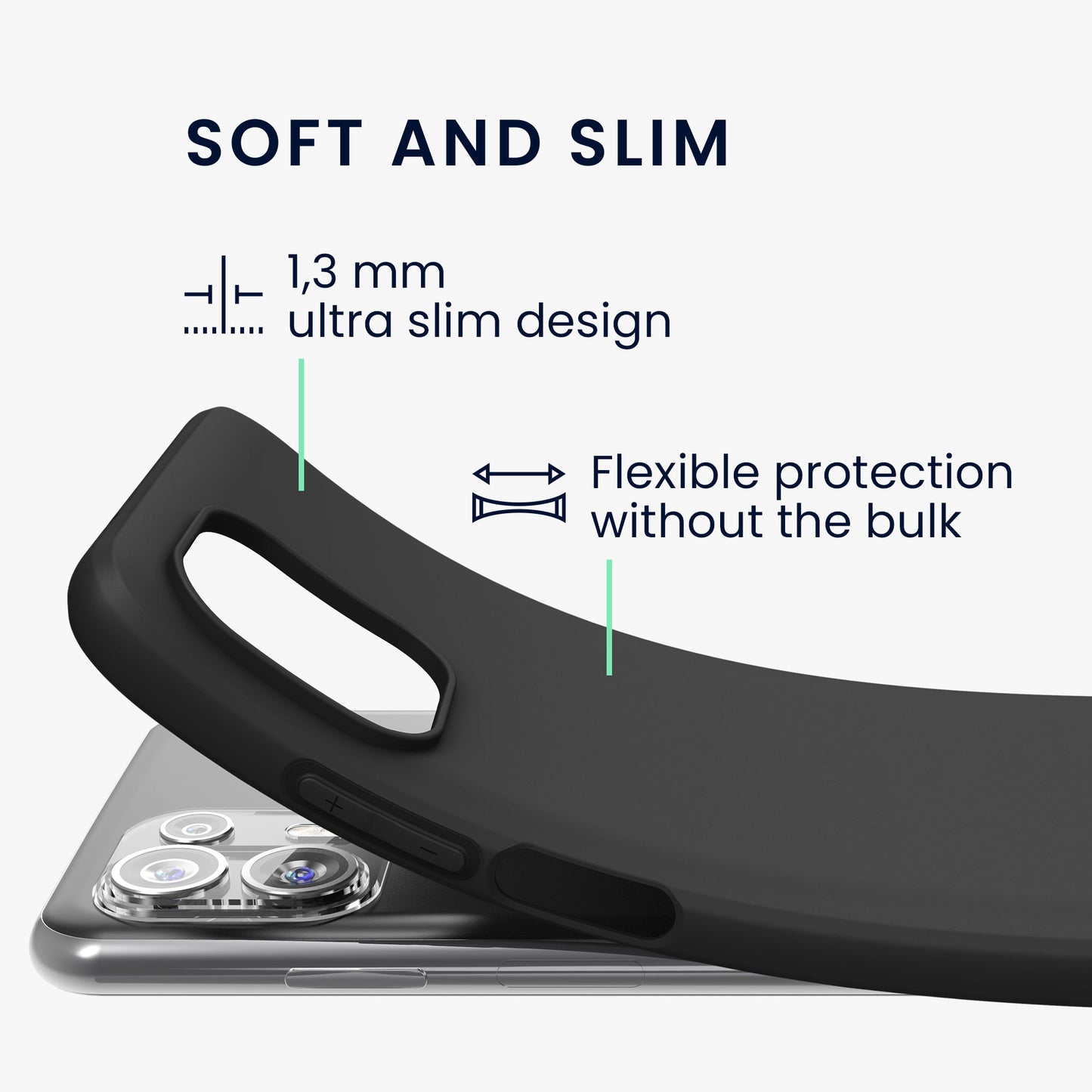 TPU Hülle für Motorola Edge 20 Lite in Karibikblau