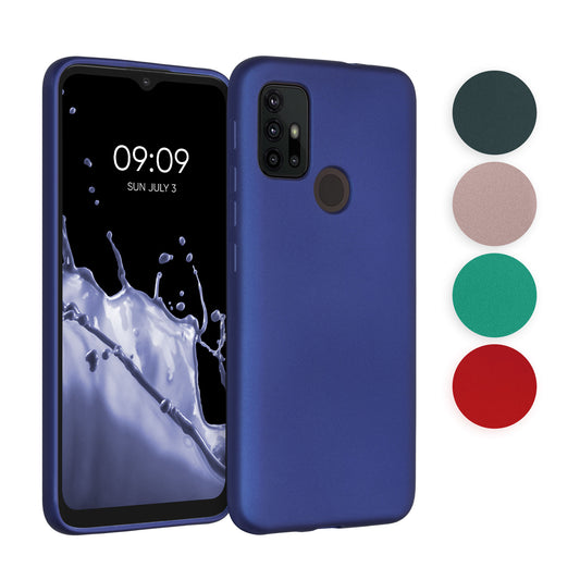kwmobile Case kompatibel mit Motorola Moto G30 / Moto G20 / Moto G10 Hülle - Schutzhülle aus Silikon metallisch schimmernd - Handyhülle Metallic Petrol Metallic Petrol  