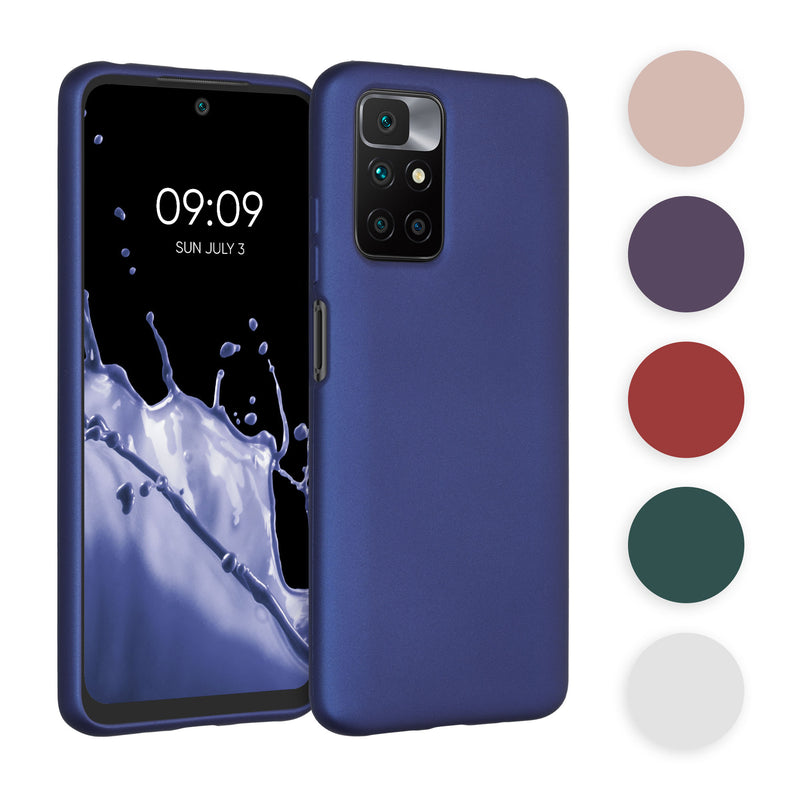 kwmobile Case kompatibel mit Xiaomi Redmi 10 (2021 / 2022) Hülle - Schutzhülle aus Silikon metallisch schimmernd - Handyhülle Metallic Lavendel Metallic Lavendel  