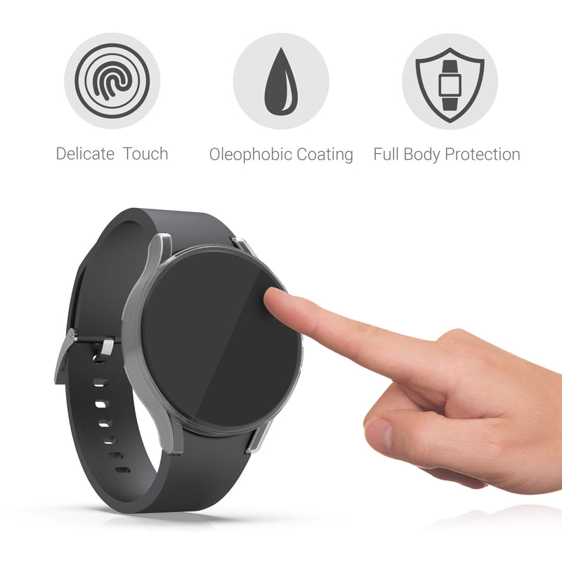 kwmobile Schutzhülle für Samsung Galaxy Watch 4 Fullbody Display Cover Set