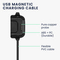 kwmobile USB Kabel Charger kompatibel mit Willful ID205 / Yamay SW020 Ladekabel - Smart Watch Ersatzkabel - Fitnesstracker Aufladekabel
