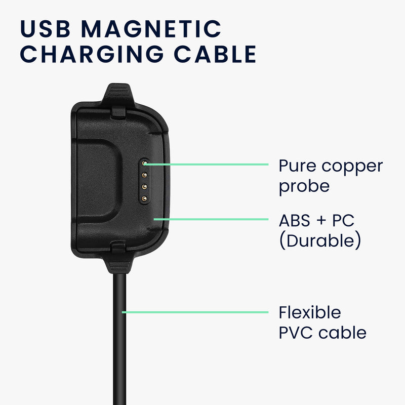 kwmobile USB Kabel Charger kompatibel mit Willful ID205 / Yamay SW020 Ladekabel - Smart Watch Ersatzkabel - Fitnesstracker Aufladekabel