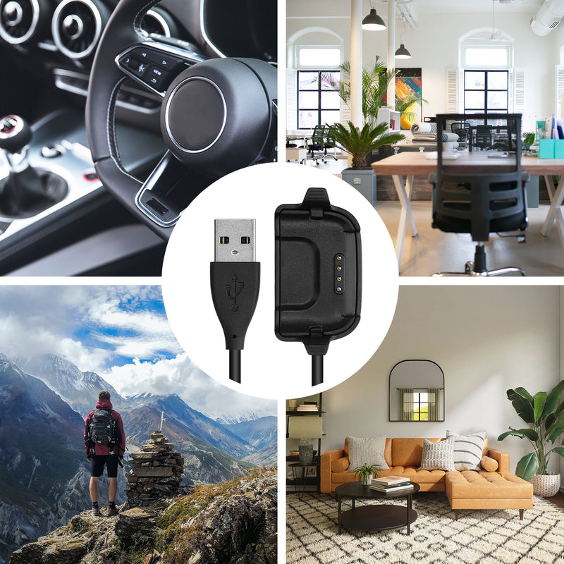 kwmobile USB Kabel Charger kompatibel mit Willful ID205 / Yamay SW020 Ladekabel - Smart Watch Ersatzkabel - Fitnesstracker Aufladekabel