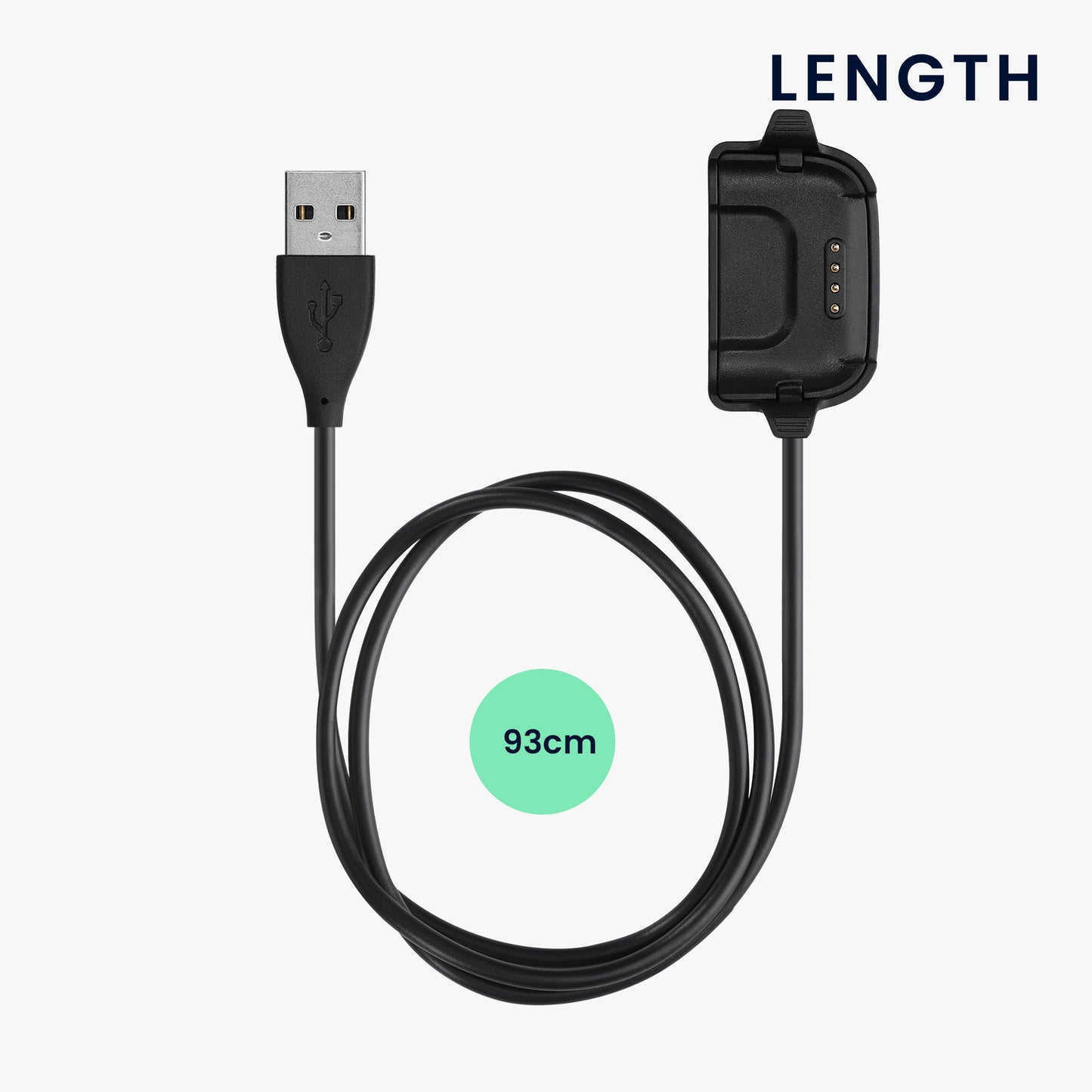 kwmobile USB Kabel Charger kompatibel mit Willful ID205 / Yamay SW020 Ladekabel - Smart Watch Ersatzkabel - Fitnesstracker Aufladekabel