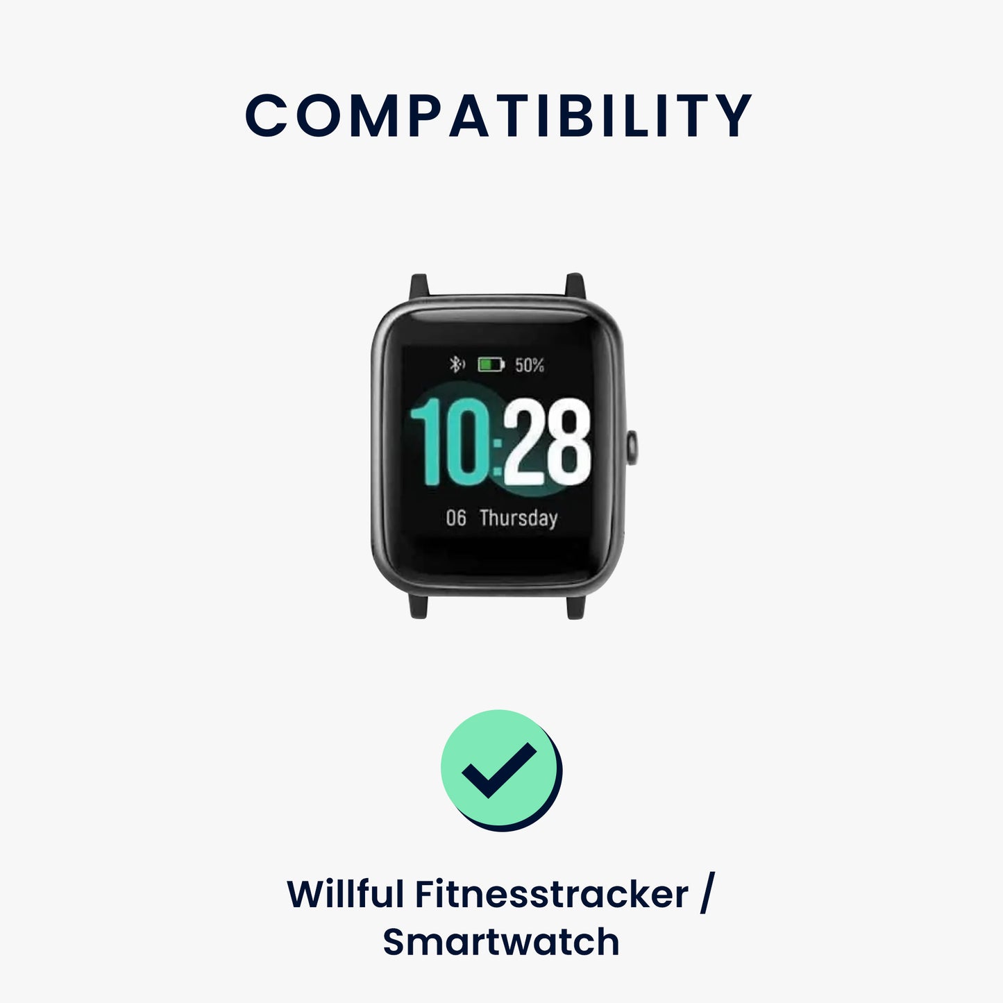 kwmobile Uhrenarmband für Willful Fitnesstracker / Smartwatch Armband Band Set Ersatzarmband Smartwatch