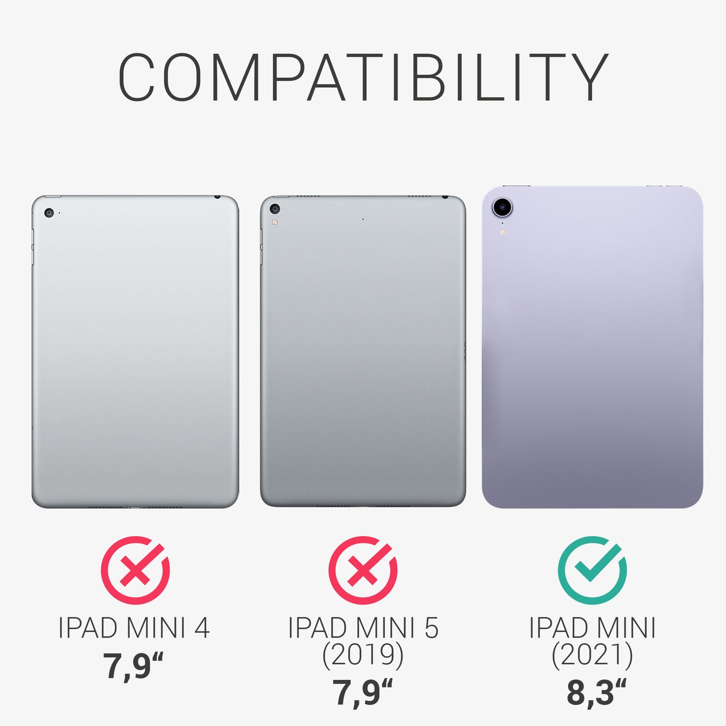 kwmobile Schutzhülle kompatibel mit Apple iPad Mini 6 (2021) / iPad Mini 7 (2024) - Tablet Cover Case