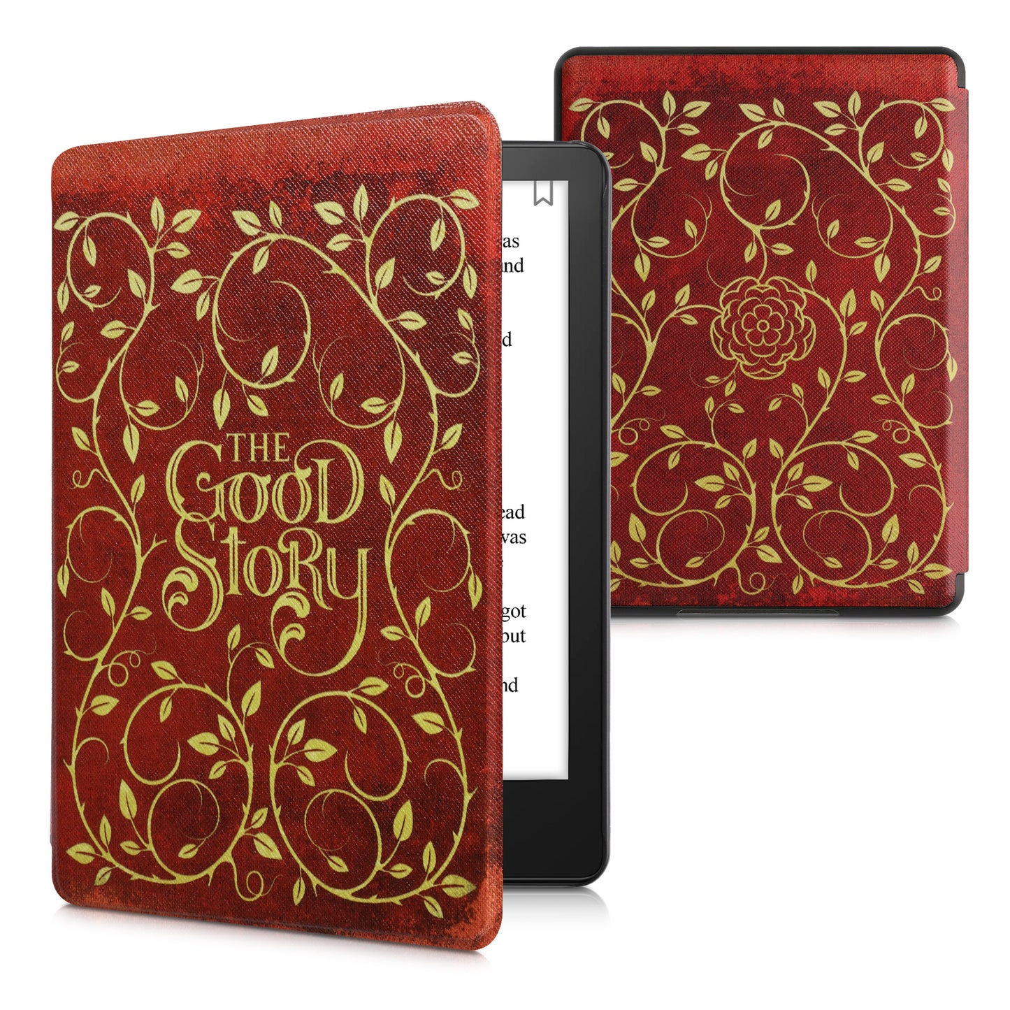 kwmobile Klapphülle kompatibel mit Amazon Kindle Paperwhite 11. Generation 2021 Hülle Flipcase mit Magnetverschluss Travel Schriftzug