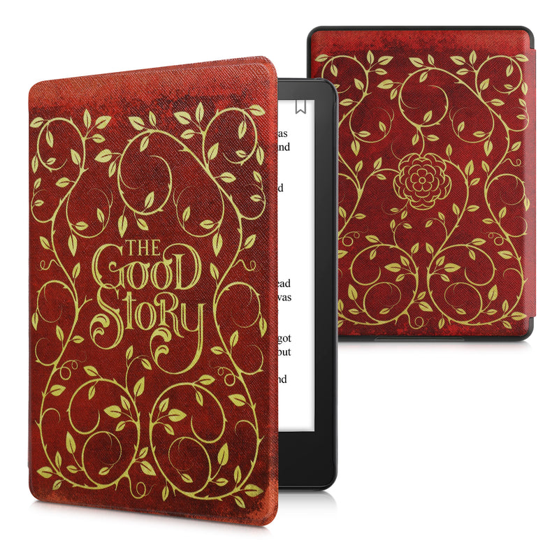 kwmobile Klapphülle kompatibel mit Amazon Kindle Paperwhite 11. Generation 2021 Hülle Flipcase mit Magnetverschluss Travel Schriftzug