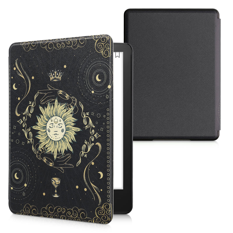 kwmobile Klapphülle kompatibel mit Amazon Kindle Paperwhite 11. Generation 2021 Hülle Flipcase mit Magnetverschluss Travel Schriftzug