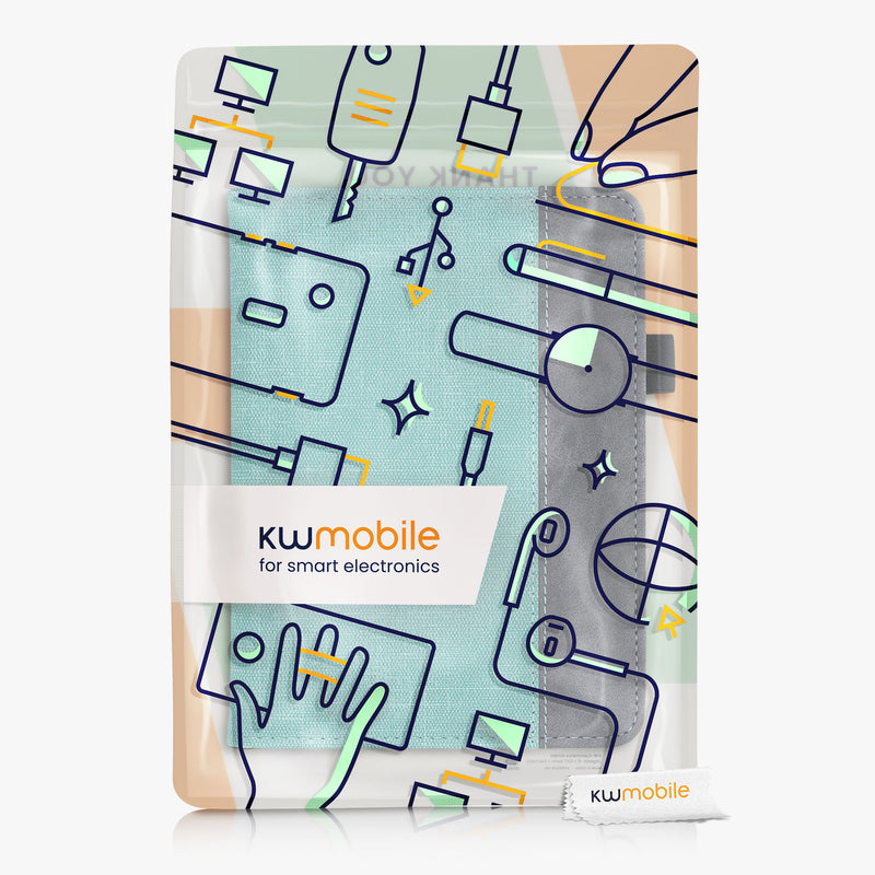 kwmobile Hülle kompatibel mit Amazon Kindle Paperwhite 11. Generation 2021 Flip Case mit Handschlaufe Cover