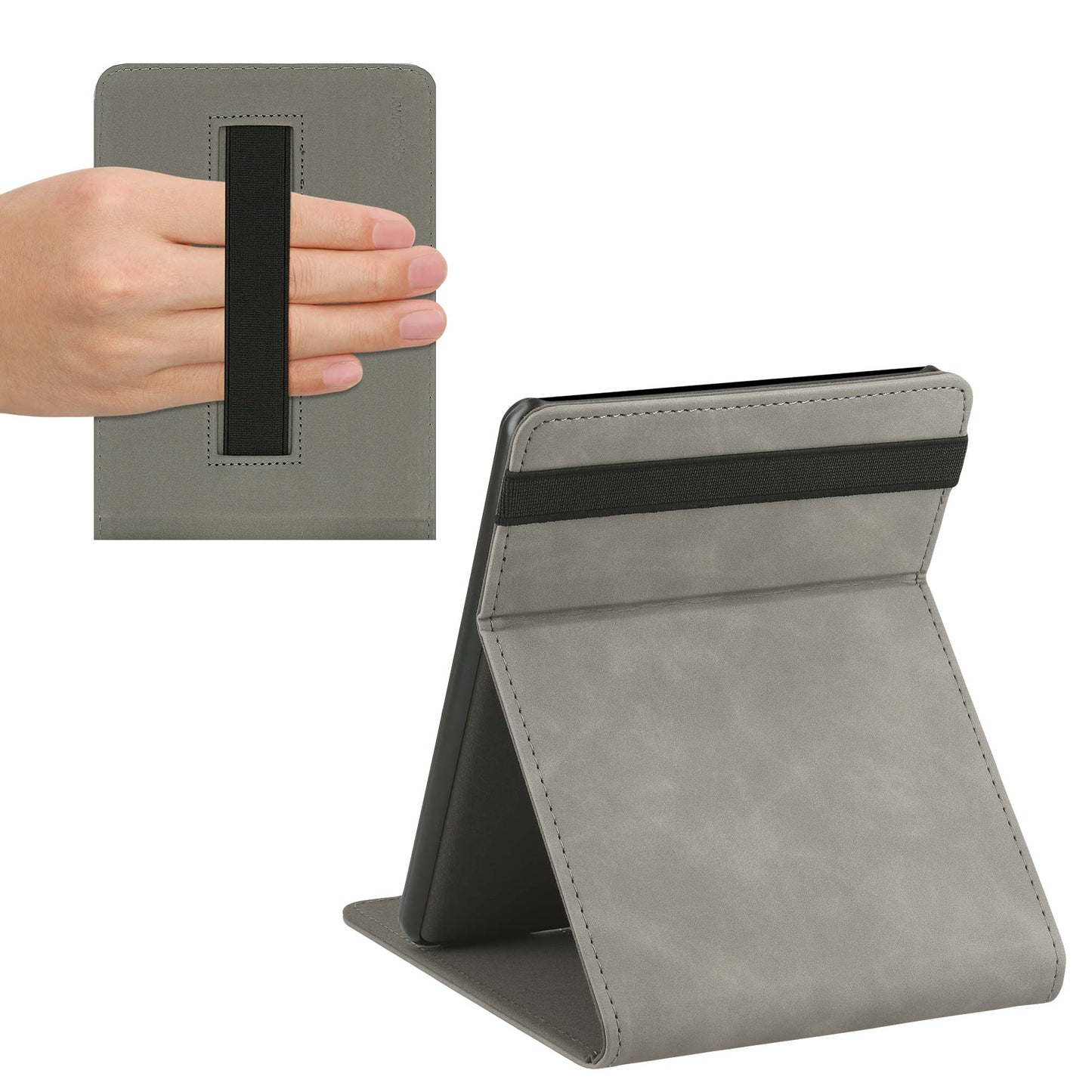 kwmobile Hülle kompatibel mit Amazon Kindle Paperwhite 11. Generation 2021 Hülle - Case mit Schlaufe und Ständer