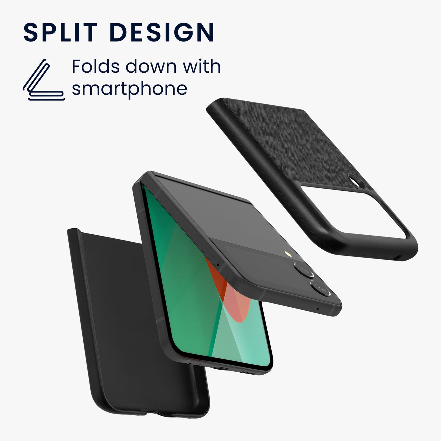 kwmobile Flip Hardcase kompatibel mit Samsung Galaxy Z Flip 3 5G - Hülle für Foldable Handy - Handyhülle