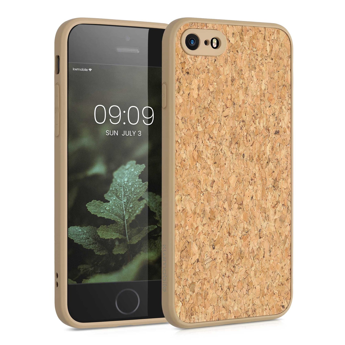 kwmobile Hülle kompatibel mit Apple iPhone SE (2022) / iPhone SE (2020) / iPhone 8 / iPhone 7 - Kork Handyhülle Cover - Schutzhülle Case