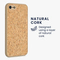 kwmobile Hülle kompatibel mit Apple iPhone SE (2022) / iPhone SE (2020) / iPhone 8 / iPhone 7 - Kork Handyhülle Cover - Schutzhülle Case
