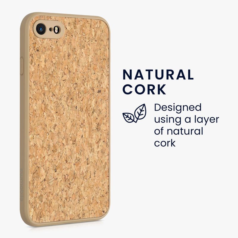 kwmobile Hülle kompatibel mit Apple iPhone SE (2022) / iPhone SE (2020) / iPhone 8 / iPhone 7 - Kork Handyhülle Cover - Schutzhülle Case