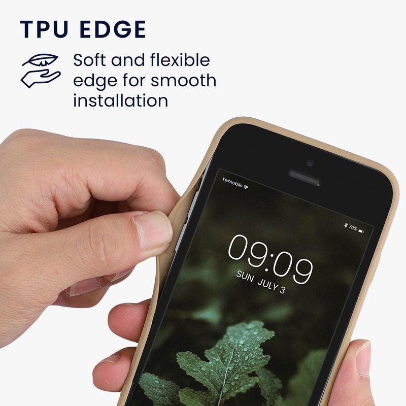 kwmobile Hülle kompatibel mit Apple iPhone SE (2022) / iPhone SE (2020) / iPhone 8 / iPhone 7 - Kork Handyhülle Cover - Schutzhülle Case