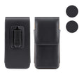 kwmobile Gürteltasche Hülle für Handys mit Gürtelclip - 17,2 x 8 cm Kunstleder Gürtel Case mit Gürtelschlaufe Schwarz Schwarz XL 