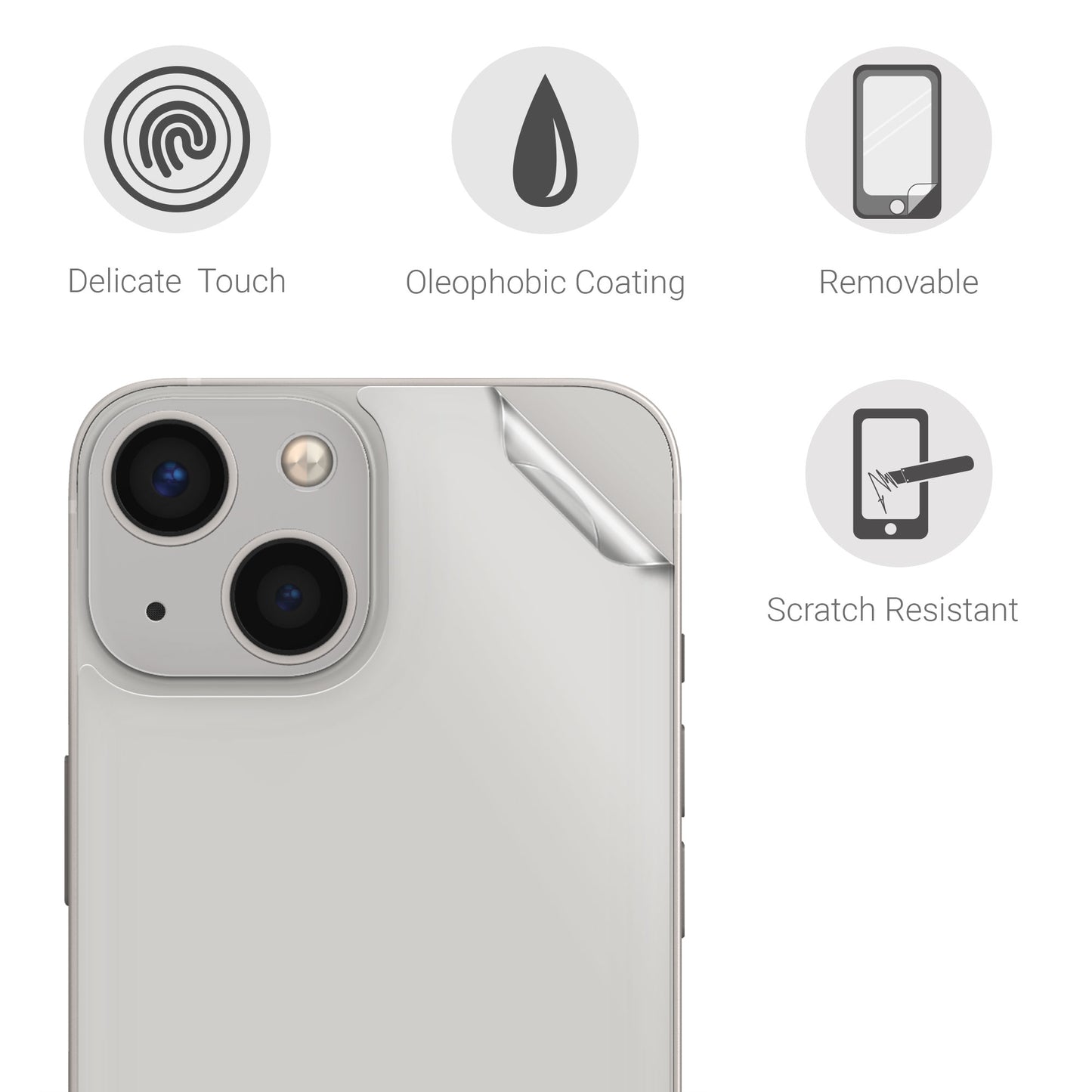 Schutzfolie Rückseite kompatibel mit Apple iPhone 13 mini