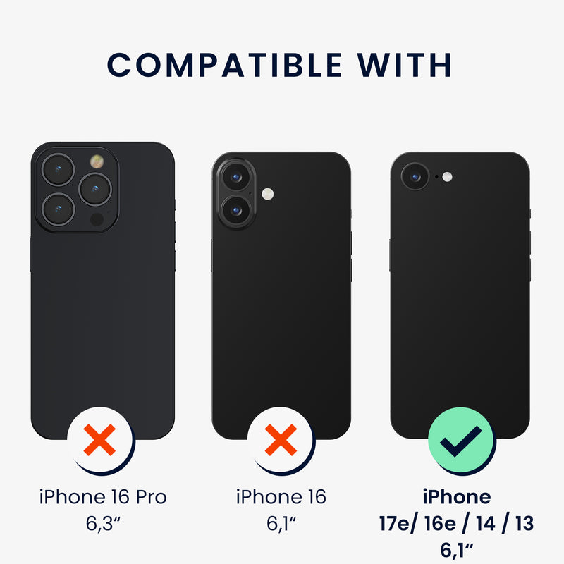 kwmobile Displayschutzfolie kompatibel mit Apple iPhone 17e / iPhone 16e / iPhone 14 / iPhone 13 Folie Set