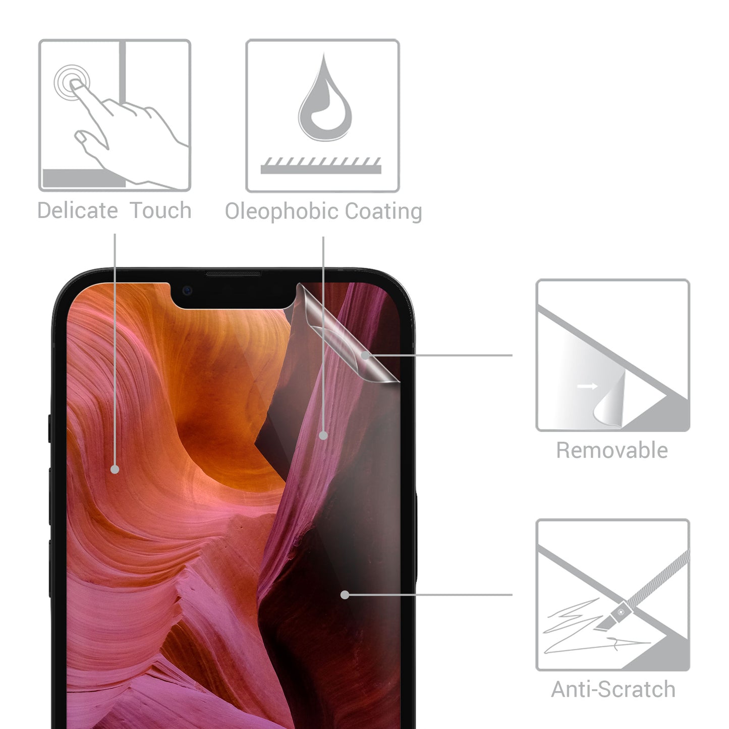 3x Folie kristallklar für Apple iPhone 13 Pro