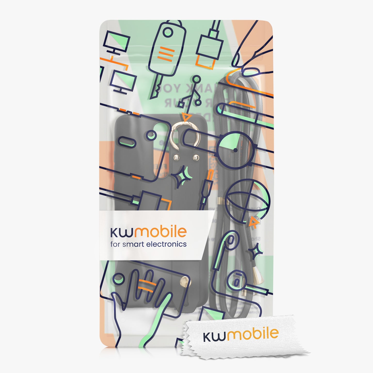 kwmobile Hülle kompatibel mit Xiaomi Redmi Note 8 Pro - Handyhülle mit Schlaufe Ring - Handy Cover Case