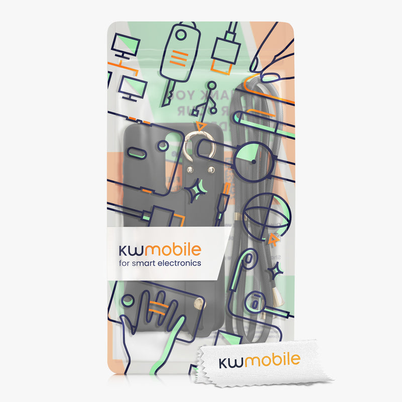 kwmobile Hülle kompatibel mit Xiaomi Redmi Note 8 Pro - Handyhülle mit Schlaufe Ring - Handy Cover Case