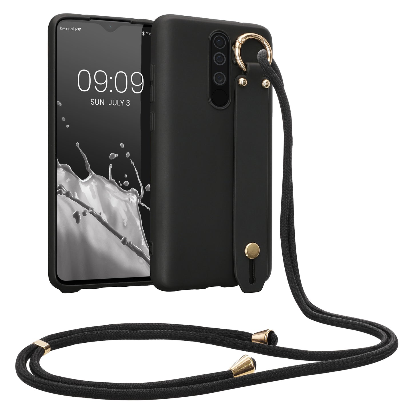 kwmobile Hülle kompatibel mit Xiaomi Redmi Note 8 Pro - Handyhülle mit Schlaufe Ring - Handy Cover Case