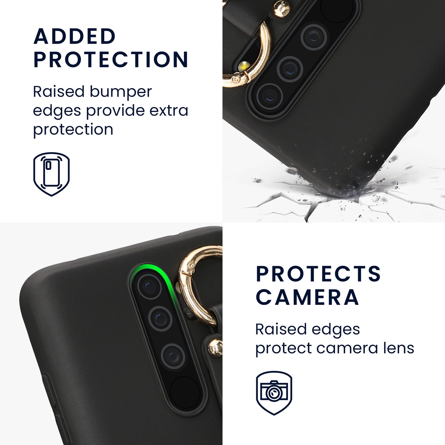 kwmobile Hülle kompatibel mit Xiaomi Redmi Note 8 Pro - Handyhülle mit Schlaufe Ring - Handy Cover Case