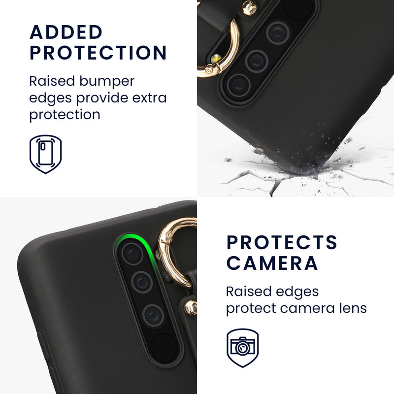 kwmobile Hülle kompatibel mit Xiaomi Redmi Note 8 Pro - Handyhülle mit Schlaufe Ring - Handy Cover Case