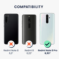 kwmobile Hülle kompatibel mit Xiaomi Redmi Note 8 Pro - Handyhülle mit Schlaufe Ring - Handy Cover Case