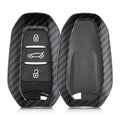 kwmobile Autoschlüssel Hülle kompatibel mit Peugeot Citroen 3-Tasten Smartkey Autoschlüssel (nur Keyless Go) Hardcover Schutzhülle Schlüsselhülle Cover
