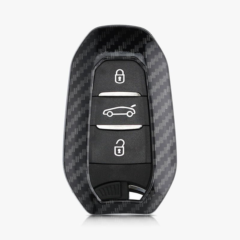 kwmobile Autoschlüssel Hülle kompatibel mit Peugeot Citroen 3-Tasten Smartkey Autoschlüssel (nur Keyless Go) Hardcover Schutzhülle Schlüsselhülle Cover