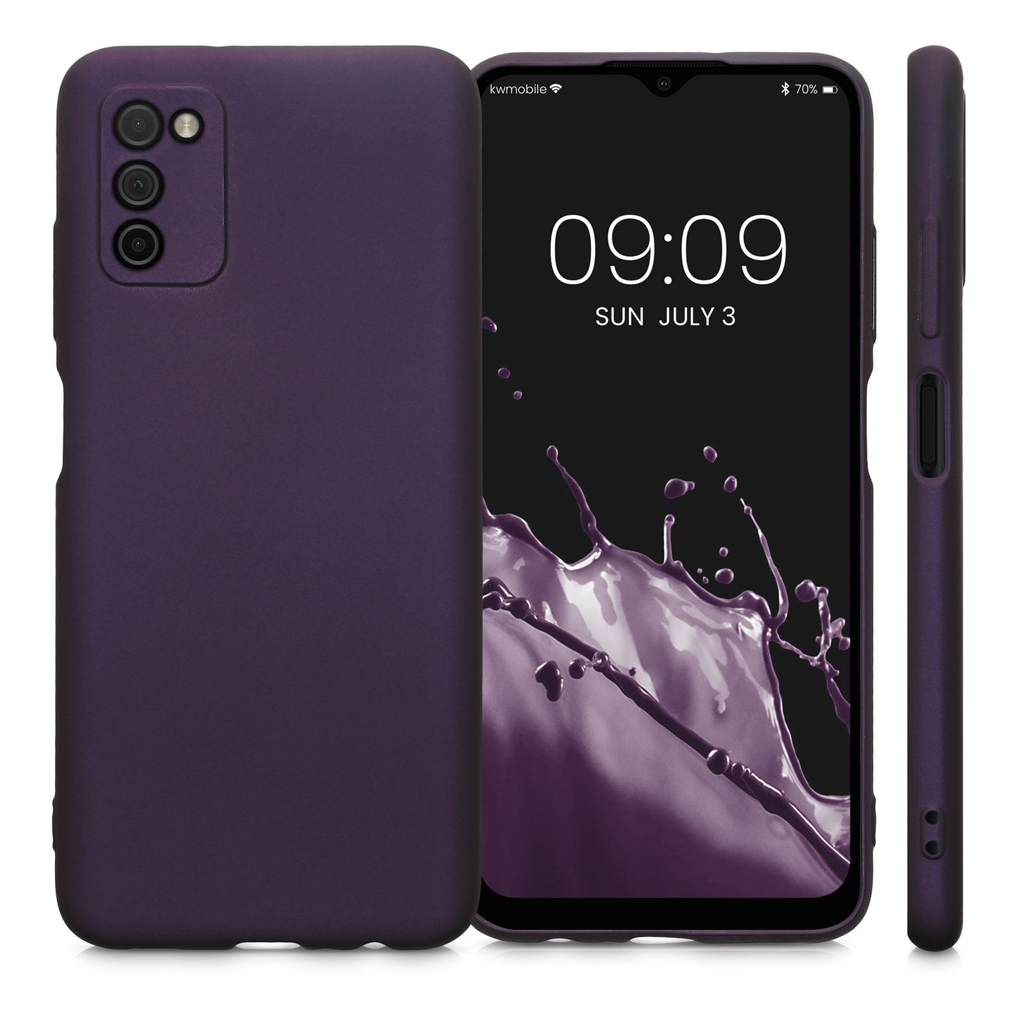 kwmobile Handyhülle für Samsung Galaxy A03s Hülle - Silikon Case Schutzhülle Cover